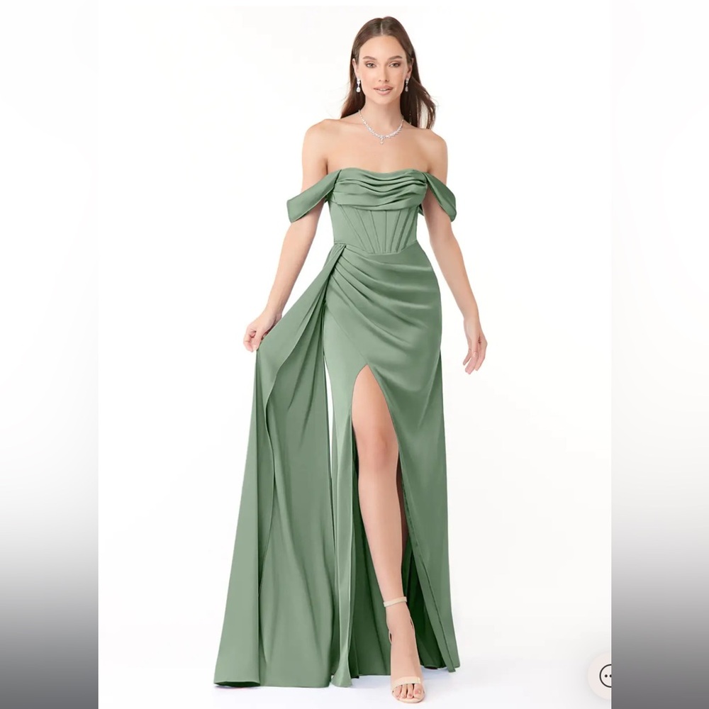 Azazie Amyra Match Stretch Satin Gown